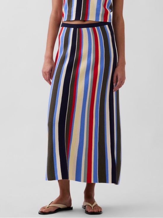 GAP Dresses & Skirts - NWT GAP 100% Cotton Stripe Easy Maxi Sweater Skirt